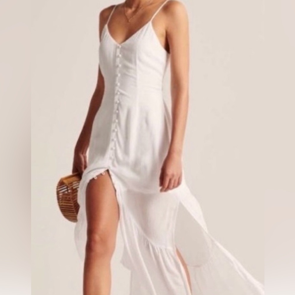 Super pretty A&F lined white summery dress - Picture 4 of 5